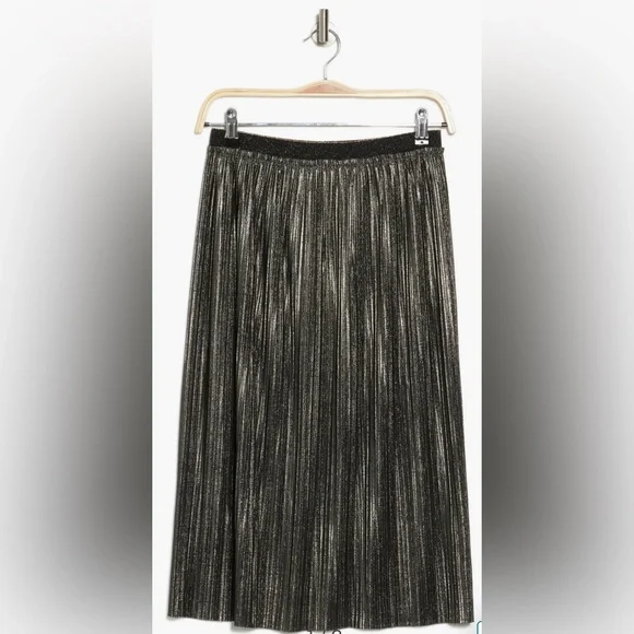 St John Foil Pleated Jersey Skirt - Picture 3 of 4